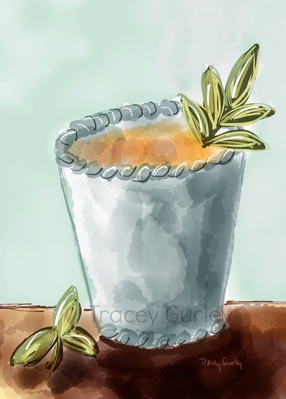 Mint Julep Original Art Download by TraceyGurleyDesigns on Etsy