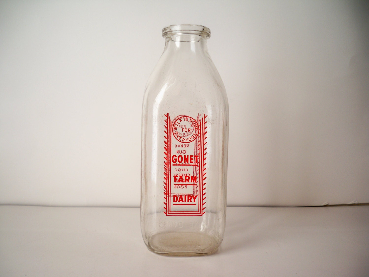 1950s Vintage Country Quart Milk Bottle from by VintageFindsbySuzi