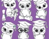 80% OFF graduating OWL digital stamp, commercial use, vector graphics, digital stamp, digital images - AMBST367 Il_170x135