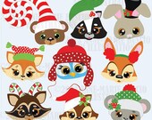 80% OFF Forest Animals clipart, Christmas clipart,clipart, vector graphics, commercial use, digital clipart, instant download AMB-504 Il_170x135