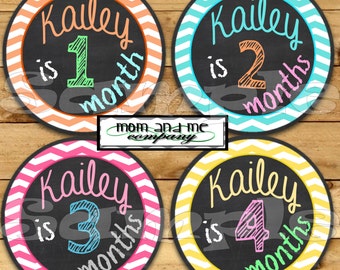 Personalized Baby Monthly Stickers, Baby girl monthly stickers, Infant Month stickers, Baby age sticker, Month baby sticker, Newborn sticker