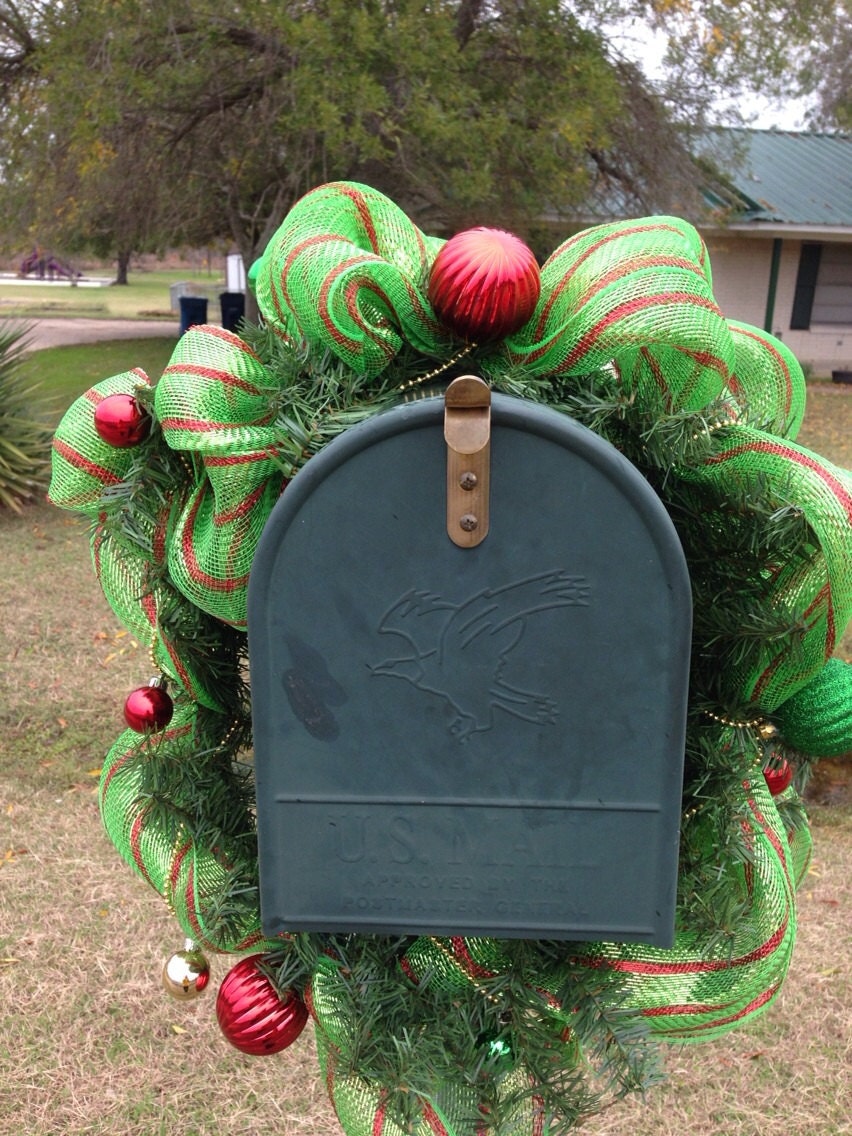 Christmas garland mailbox decoration window garland Black