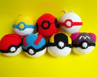 Popular items for crochet pokeball on Etsy