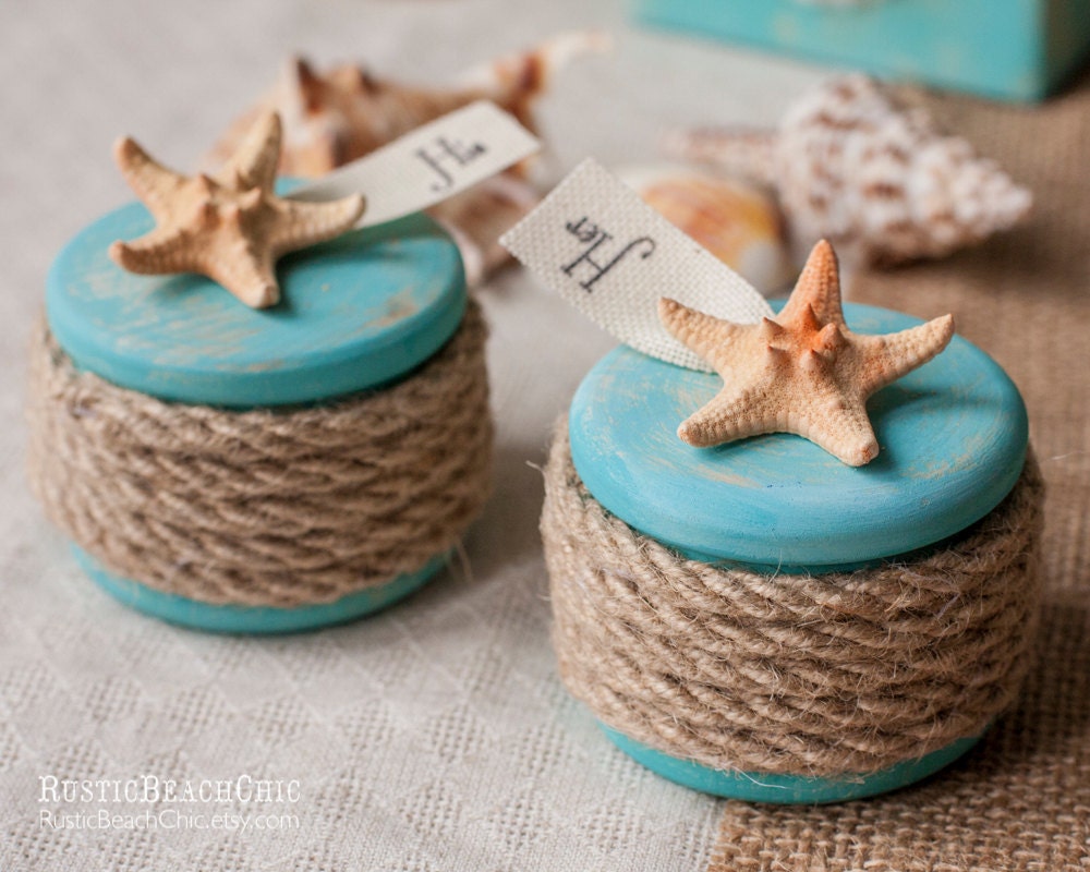Beach Wedding Ring Box Personalized Ring Bearer Box Starfish
