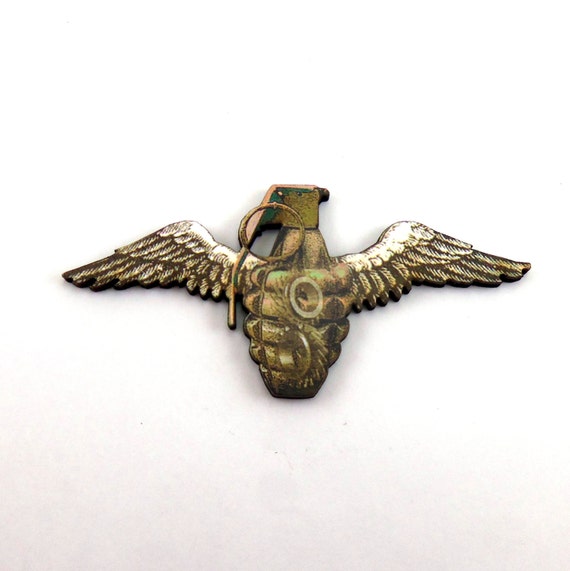 Flying Grenade Pin C26 by OcularOddity on Etsy