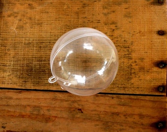 Bath Bomb Mold 70mm- Heavy Gauge Clear Plastic Fillable Ornament One Ball