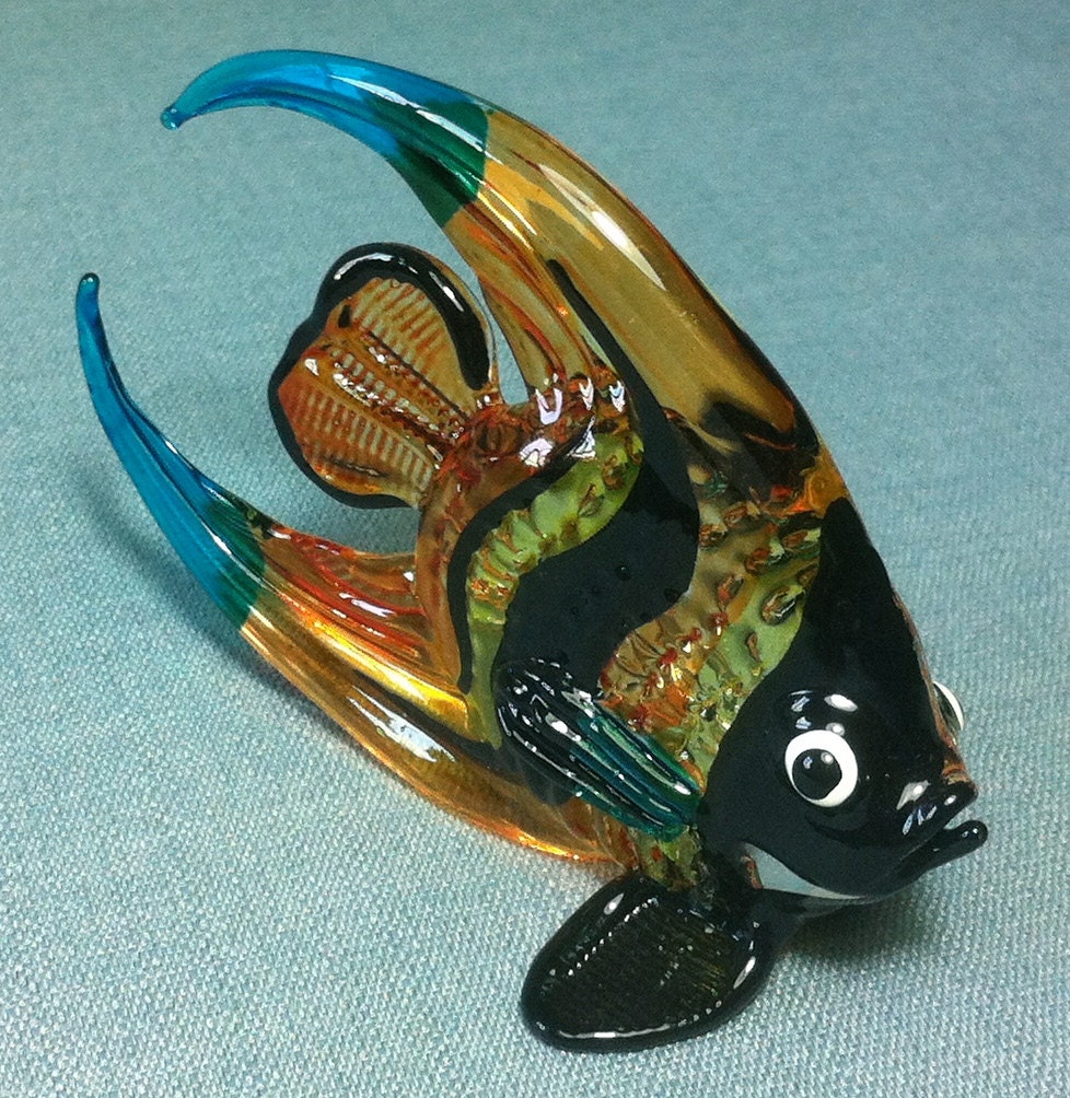 large hand blown glass fish