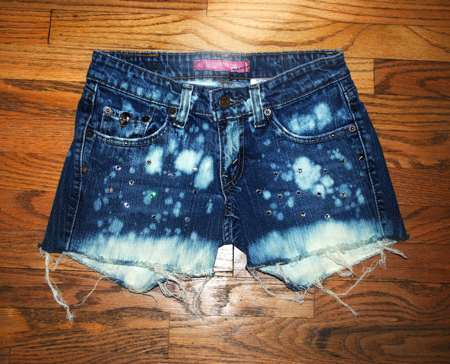 bleached ripped shorts