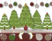 Clipart Trees and Christmas Ornaments Il_170x135