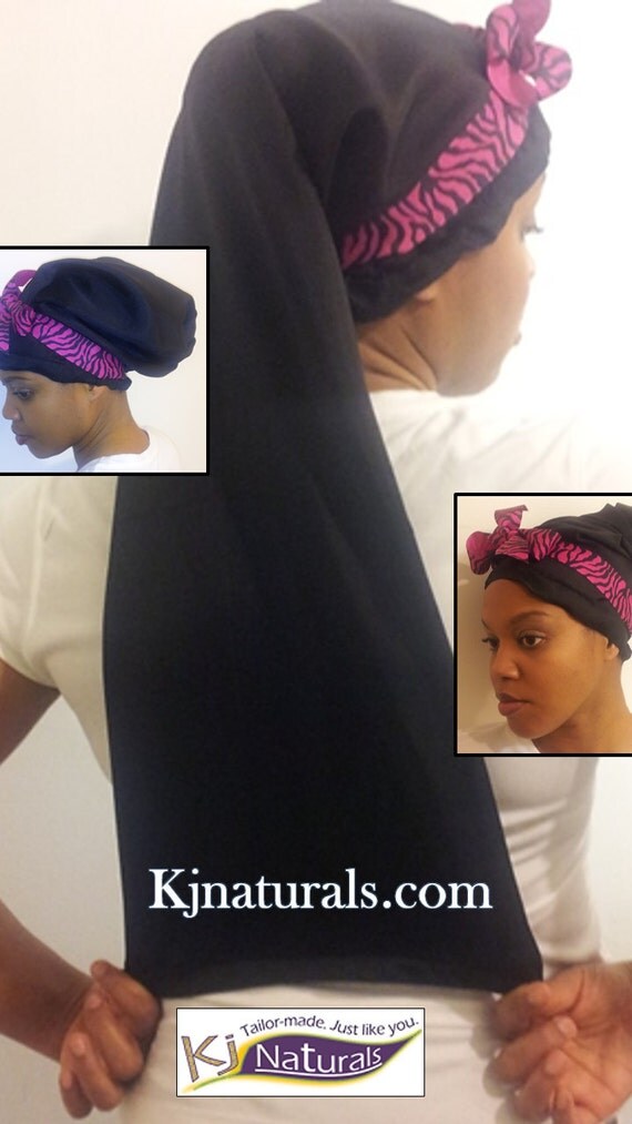 SALE Satin Sleep Cap for Extra Long Hair/ by KjNaturals on ...