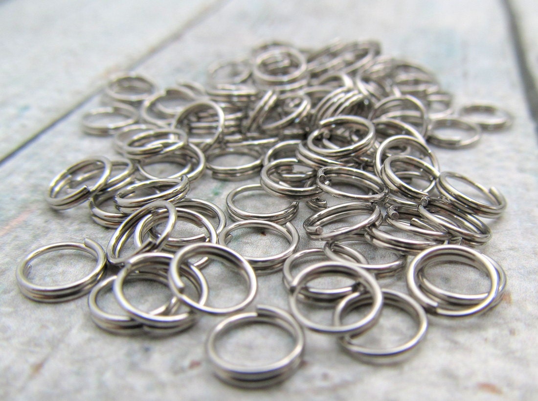 6mm Split Ring Stainless Steel Split Rings Set of 100