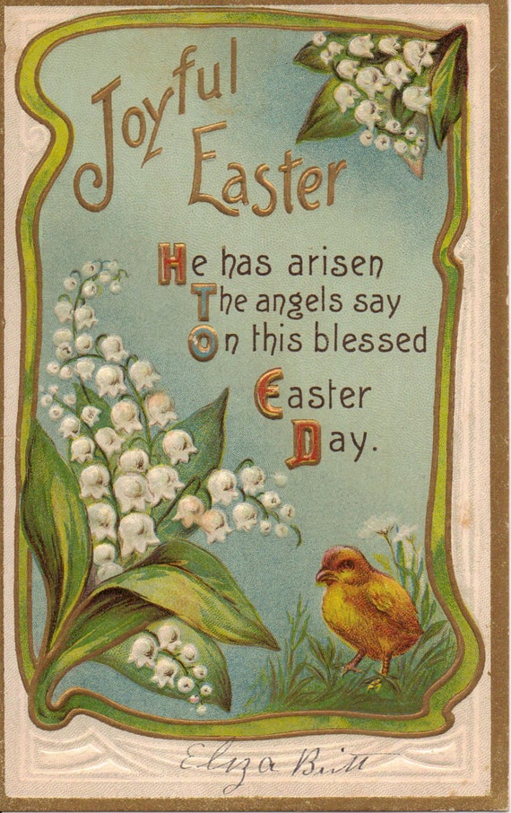 easter lily cards valley joyful flowers blessed postcard postcards risen religious jesus clipart happy greetings antique church greeting really christ