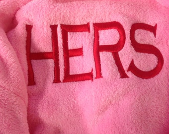 Popular items for his and hers robe on Etsy