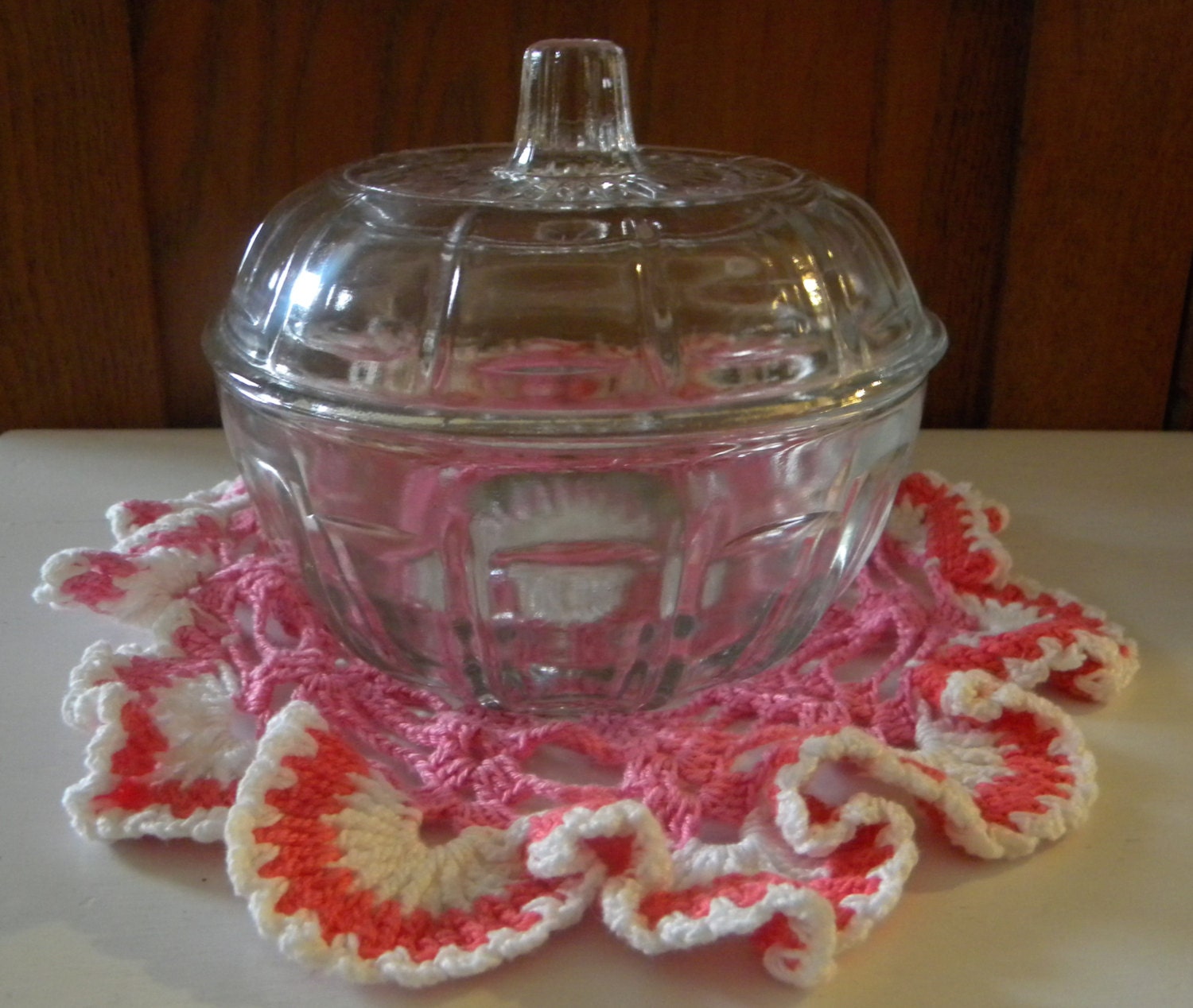 Hazel-Atlas Glass Company Vintage Covered Glass Dish Candy Bowl – Haute ...