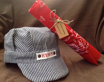 Train Hat, Train Outfit, Train Engineer Costume, Toddler Boy, Train Gift Set, Train Hat, Choo Choo I'm 2, Train Birthday, Personalized Train