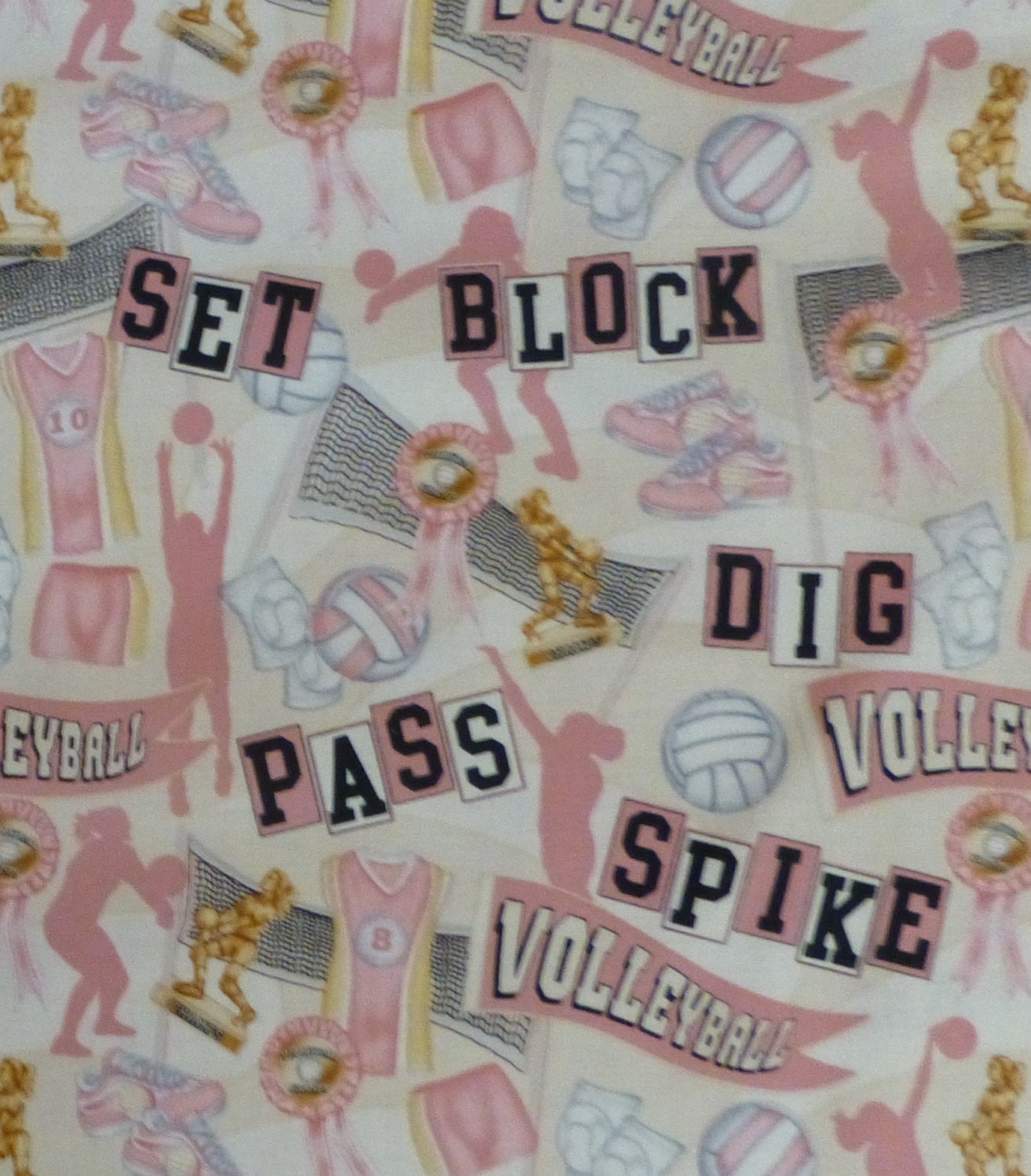Cotton Fabric Sports Volleyball Fabric Pretty