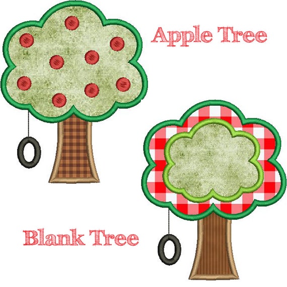 Items similar to APPLE TREE Applique Instant Download Digital File