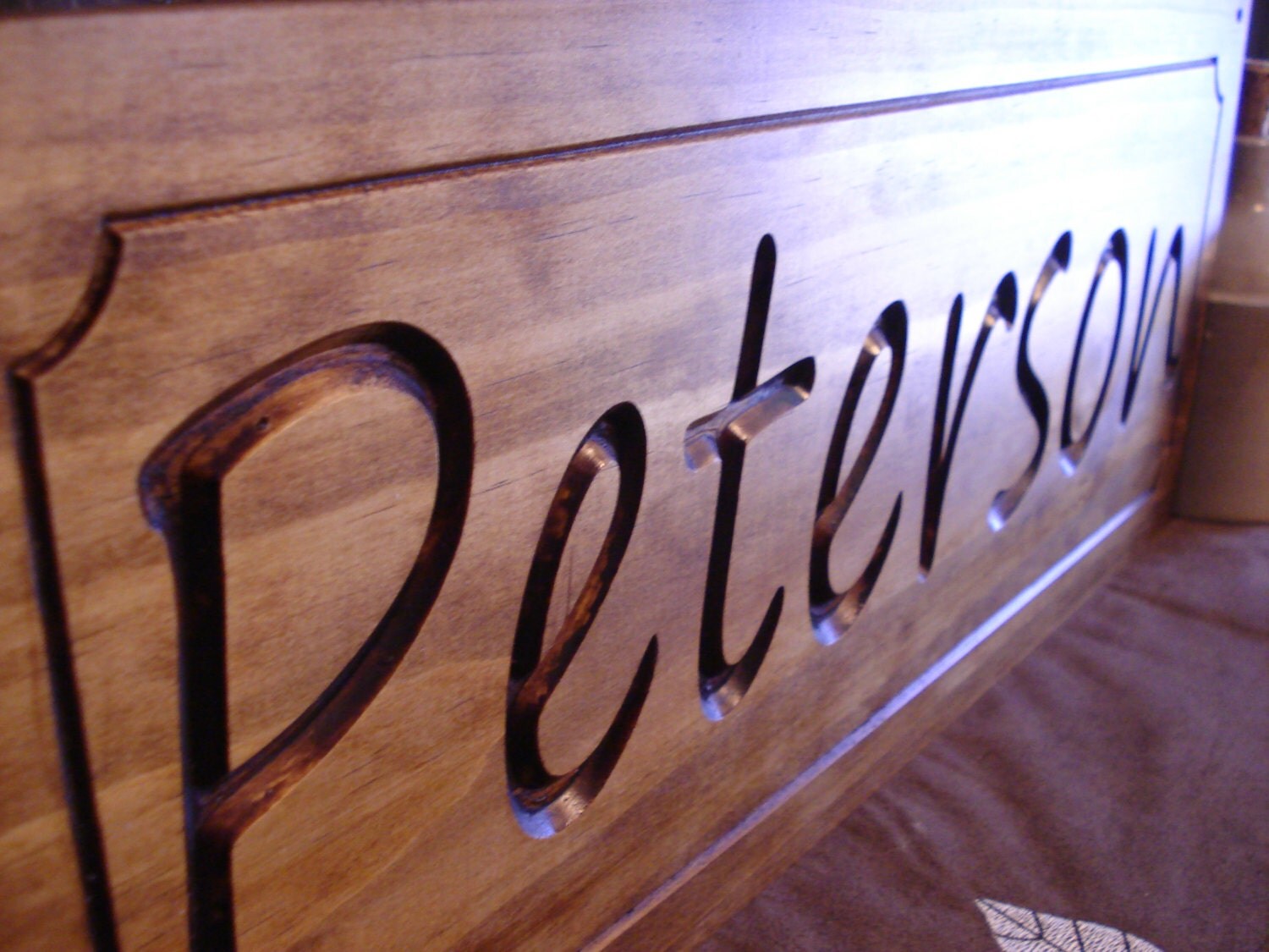 Personalized Carved Last Name Plaques Wood Signs Rustic Carved