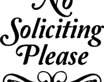 popular items for no soliciting vinyl on etsy