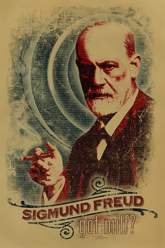 Sigmund Freud poster. 12x18. Kraft paper. Knoxville.