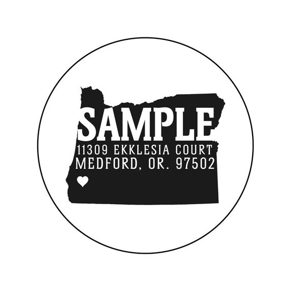 Personalized Oregon Address Stamp. Selfinking 20000 by Recognized