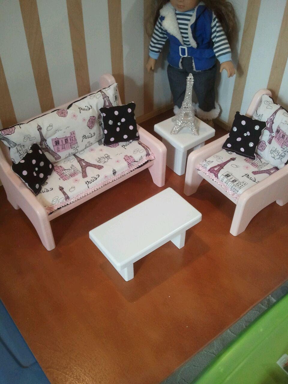 American Girl 18 Doll Sized Furniture Sofa by customwoodworkx