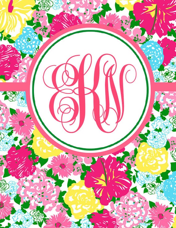 Lilly Pulitzer Inspired Binder Cover and Spine