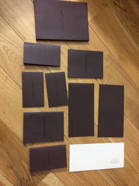 Authentic Louis Vuitton 7 Receipt holders 2 Envelopes 1 note