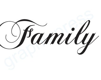 Family Decal *Choose size & color* Family Wall Decal - Wall Decal Home ...