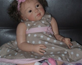CUSTOM Reborn Baby Boy or Girl LOUISA by Jannie De Lange TODDLER Glass Eyes, Mohair or Real Human Hair
