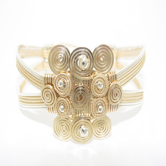 Handmade Wire Wrap Bangle Jewelry 14K Gold by DesignsbyTerraJewelr