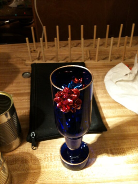 Vase decorative from beer bottle by NiftyNates on Etsy