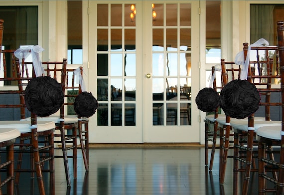 Formal Black Wedding Decoration / Bridal Shower Decorations / Sweet16 Decorations / Party Decoration / Reusable DIY -Pomander Look - Unique Il_570xn