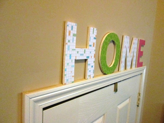 Home Decor Letters Word Art in Your Choice of Custom Designer Patterns