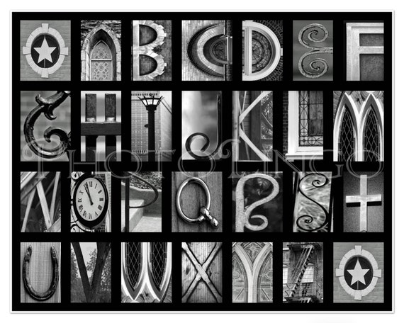 items similar to 8x10 a z alphabet print abcs made out