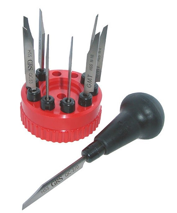 GRS Graver Kit with 9 Gravers and Quickchange Handle GR2000