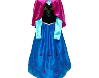 anna dress anna inspired girls dress frozen dress ice queen dress ...