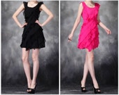026.Fashion Tank Top One-piece Dresses Diagonal Pleated Chiffon Decorative Back Zipper Design Dresses for women