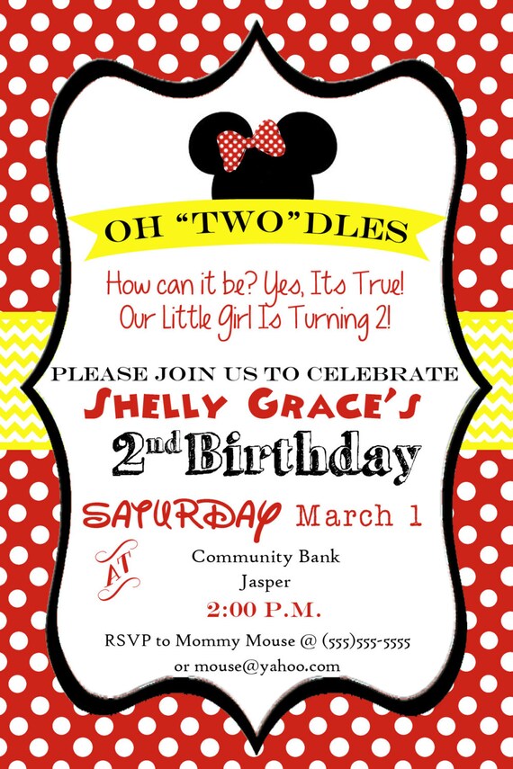 Oh Toodles Minnie Mouse 2nd Birthday Party by SweetSimplySouthern