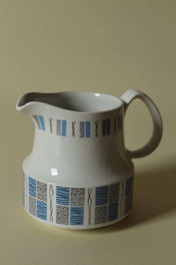 Retro Sugar and Creamer set Eames Era grey by 20thCenturyParade