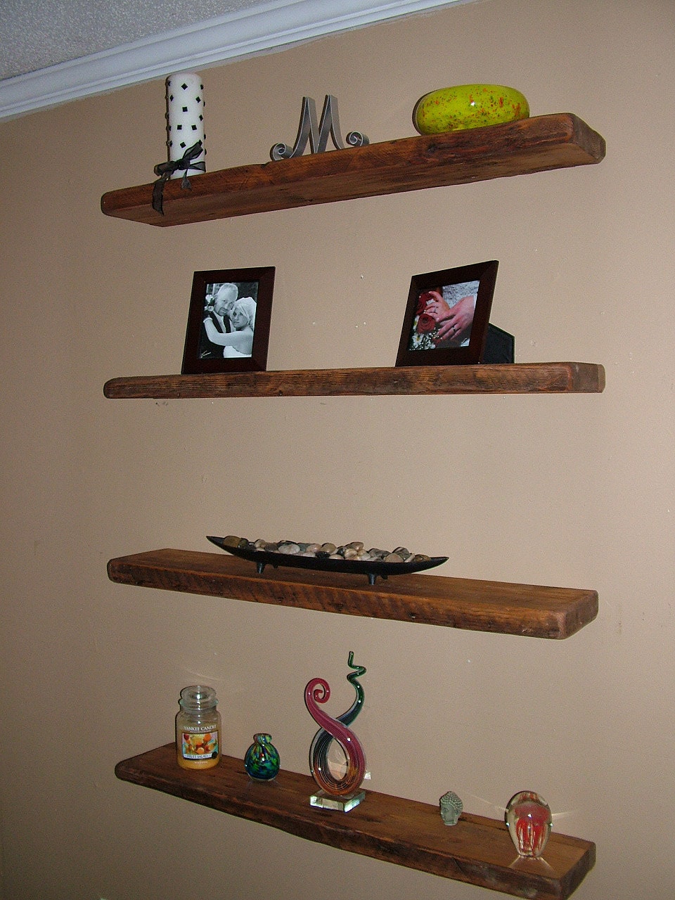 Reclaimed Barn Wood Floating Shelves 4 40x8x2 by BarnwoodDesignsNY