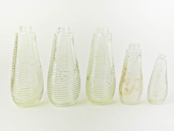 Download Antique Glass Bottles Ridges Lines Ribbed Teardrop Shape