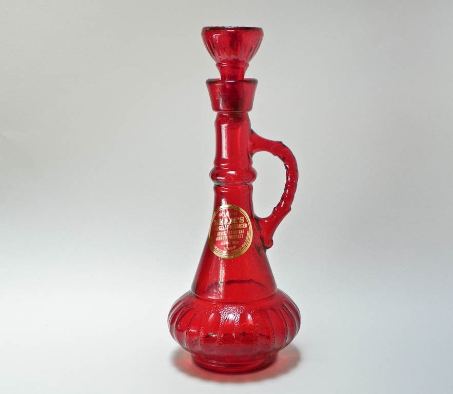 Jim Beam Ruby Glass Decanter I Dream Of Jeannie Bottle