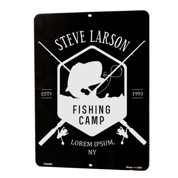 Custom Fishing Sign Personalized Fishing Sign Fishing