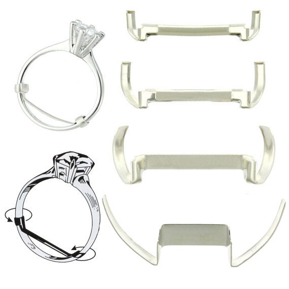 White Gold Filled Womens Ring Guard Adjuster Creates A Custom