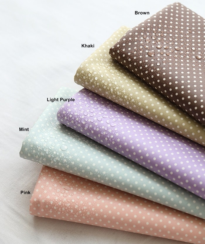 Laminated Oxford Cotton Fabric 3 mm Mini Polka Dot in 5 Colors