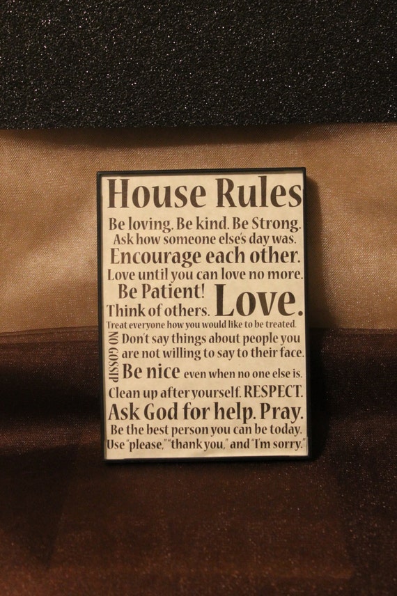 items similar to inspirational life signs quot house rules items similar to inspirational life signs quot house rules