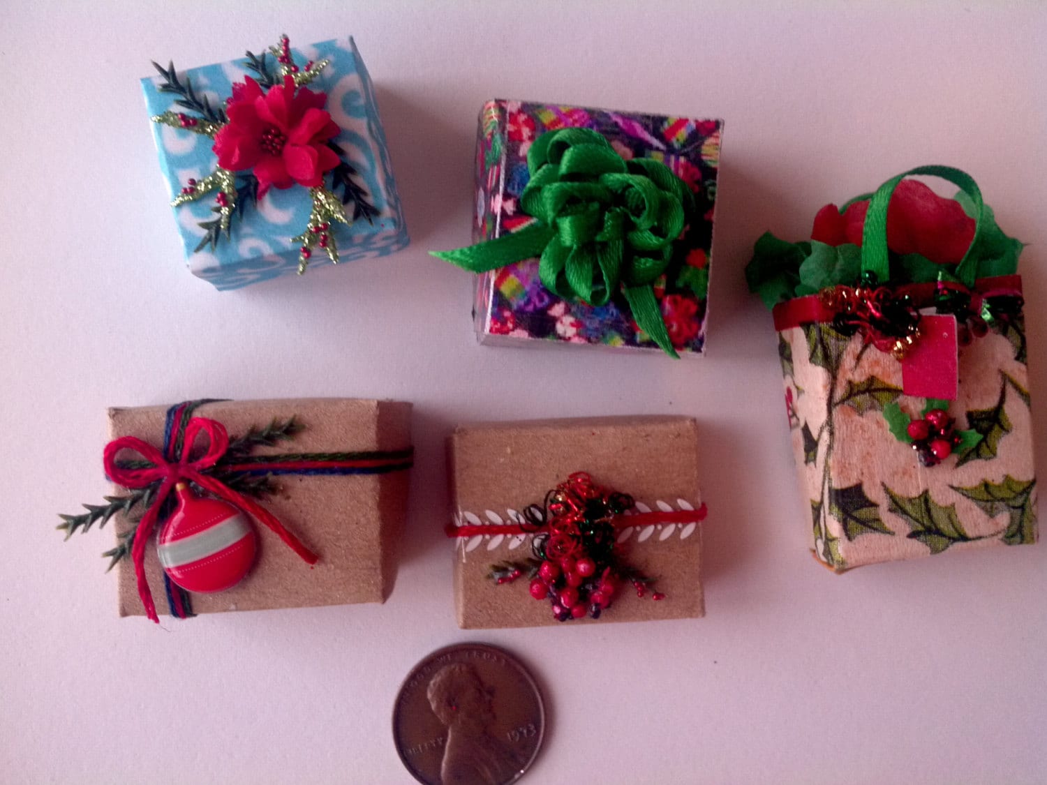 112 scale miniature Christmas presents for dollhouse or
