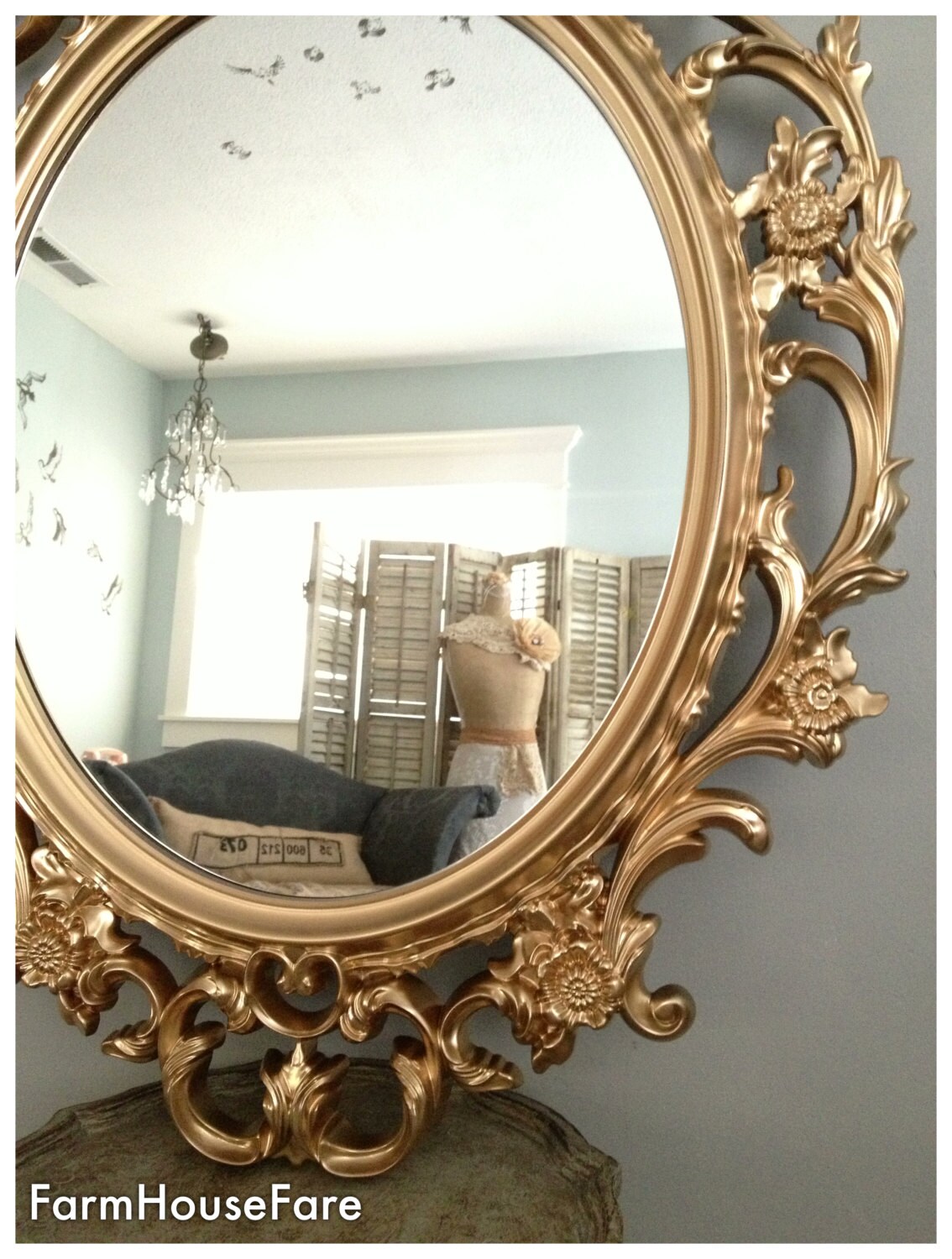 Ornate Mirrors Baroque Mirror Large Gold Wall by FarmHouseFare
