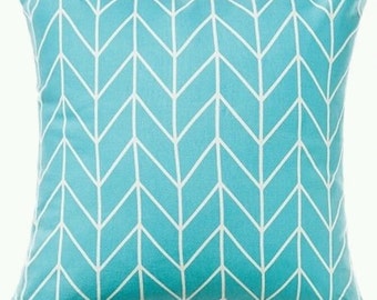 Chevron Decorative Pillow Cover, Tiffany Blue Pillow Cover ...